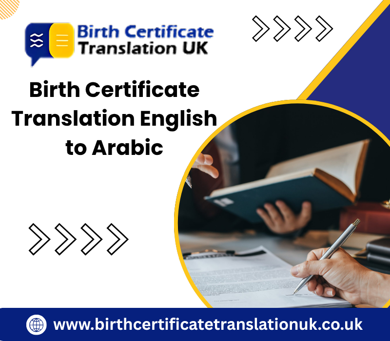 Birth Certificate Translation English to Arabic