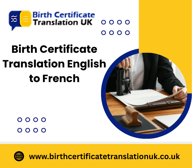 Birth Certificate Translation English to French