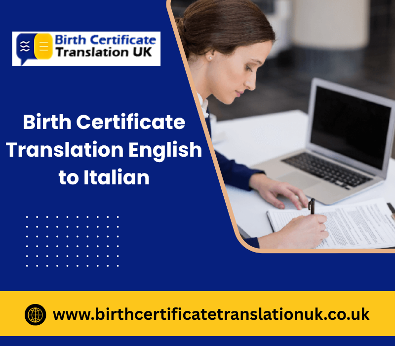 Birth Certificate Translation English to Italian