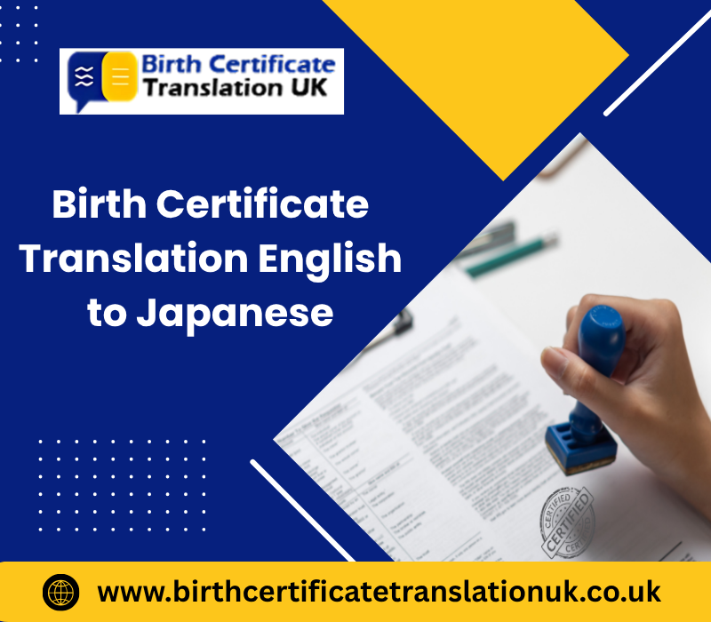 Birth Certificate Translation English to Japanese
