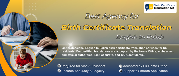 Birth Certificate Translation English to Polish