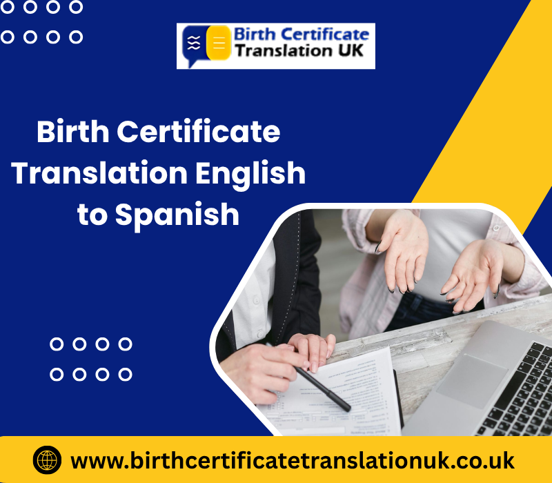 Birth Certificate Translation English to Spanish