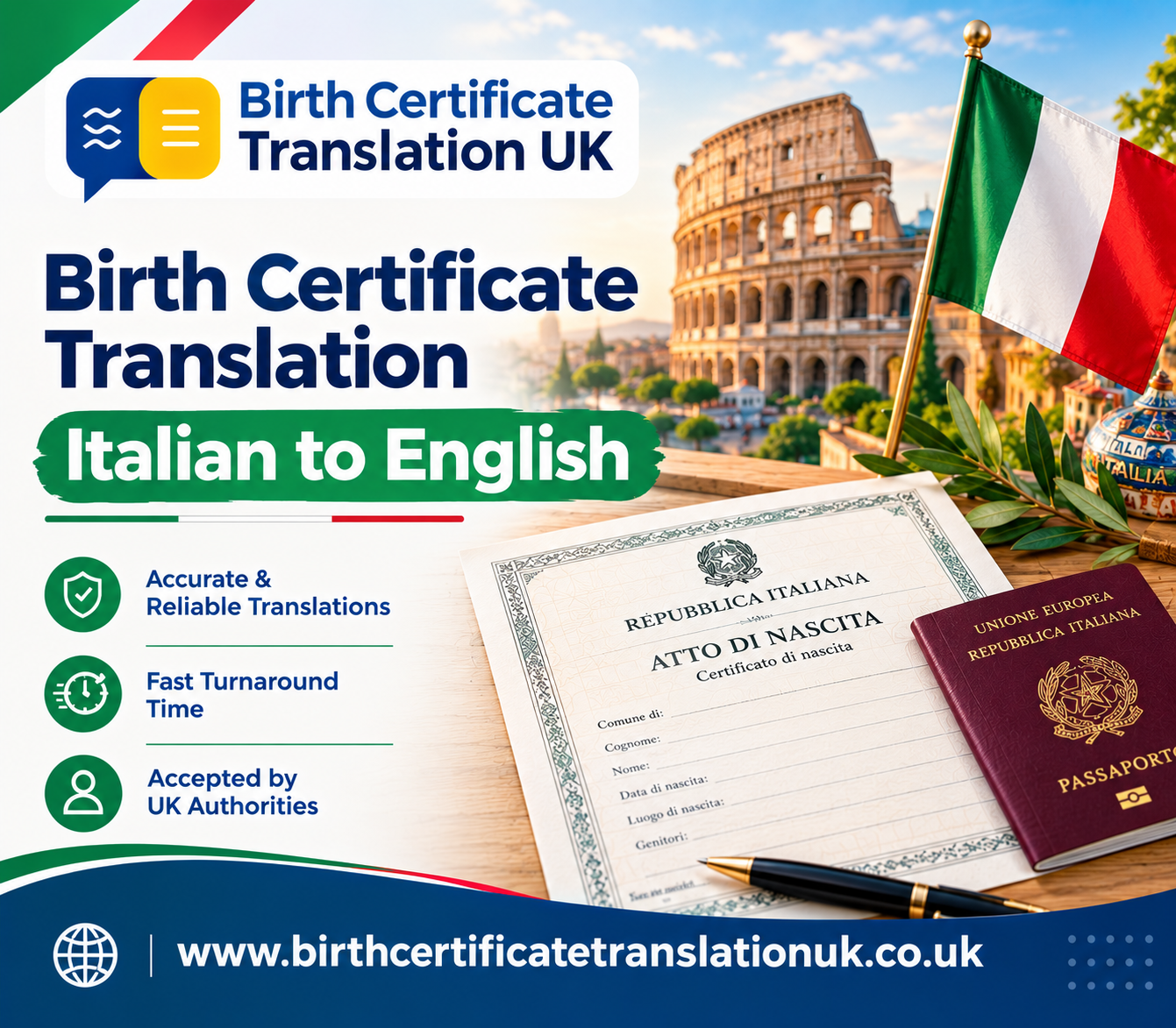 Birth Certificate Translation Italian to English